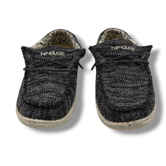 Hey Dude Wally Youth Shoes Child 13 Sox Skater Black - Picture 3 of 9